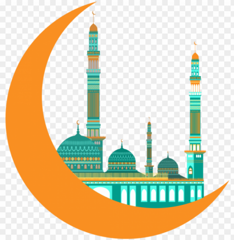 ramadan moon vector moon religion image and - mosque PNG transparent graphics bundle