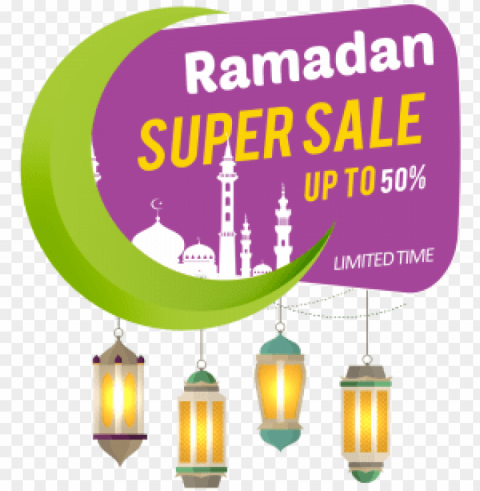 ramadan sale label banner design element ramadan kareem - ramadan super sale Isolated Icon in HighQuality Transparent PNG