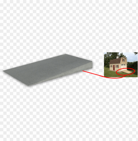 ramp for 8x8 wood workshop - concrete Isolated Subject in HighQuality Transparent PNG