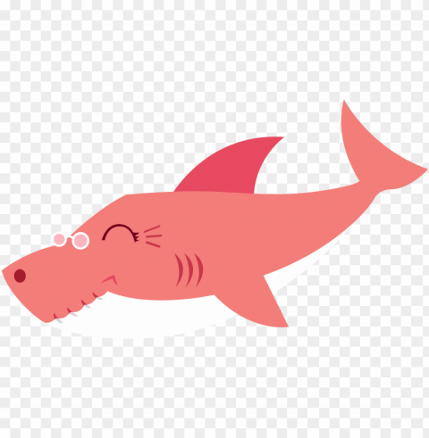 randma shark Isolated Character with Transparent Background PNG
