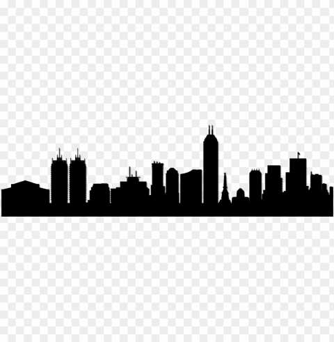 raphic black and white library at getdrawings com - indianapolis skyline black and white Transparent PNG Isolated Illustration