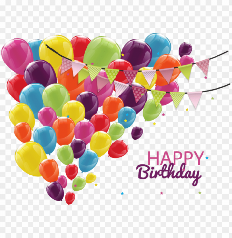 raphic free download birthday customs and celebrations - happy birthday template balloons PNG transparent images bulk