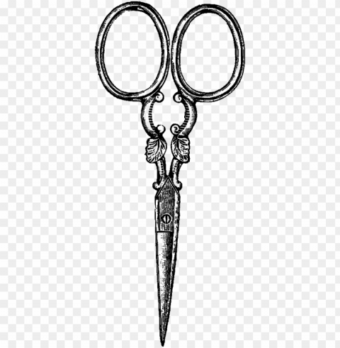 raphic free library digital stamp design vintage clip - free clipart embroidery scissors Transparent PNG Graphic with Isolated Object