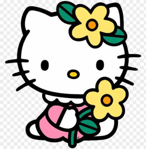 raphic library clip art cartoon flower - hello kitty adhesive glass baby on board PNG transparent graphics for download