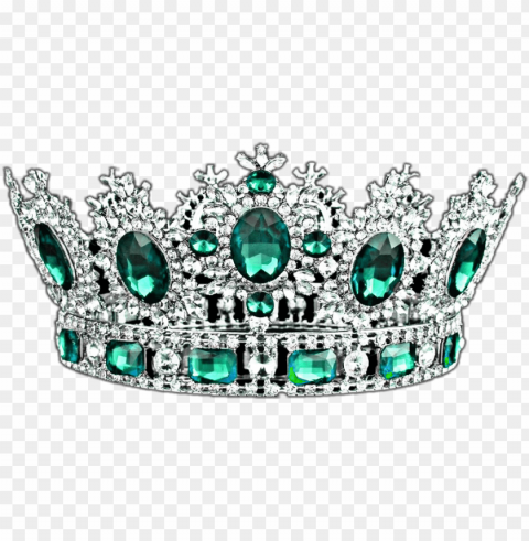 raphic library download crown queen queening sticker - emerald crown background Transparent PNG vectors