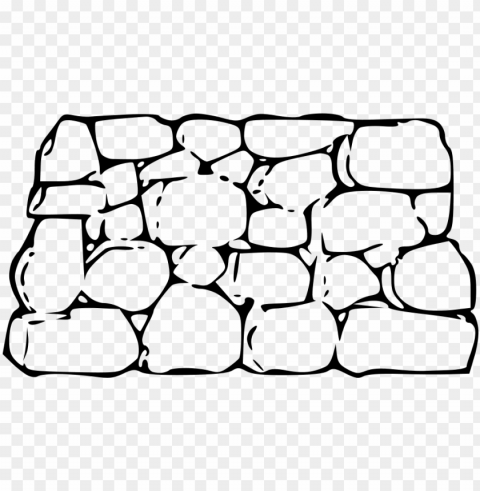 raphic library download rock drawing at getdrawings - stone wall clip art Isolated Artwork on Clear Background PNG