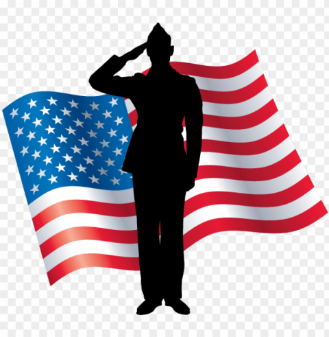 raphic of a soldier saluting with an american flag - free clip art veterans day PNG images without BG