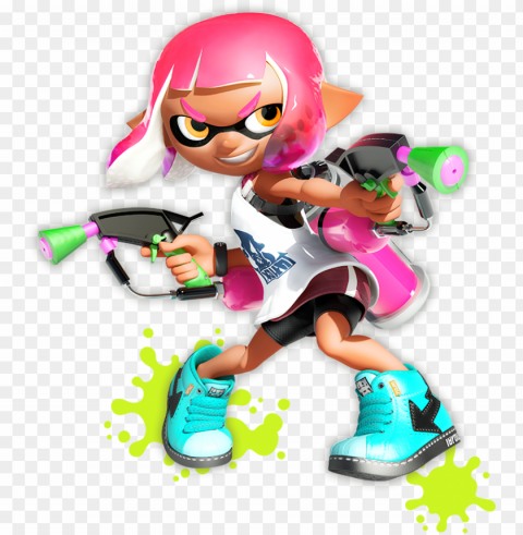 raphic royalty free download nintendo switch games - nintendo - amiibo figure splatoon inkling girl Isolated Object on HighQuality Transparent PNG