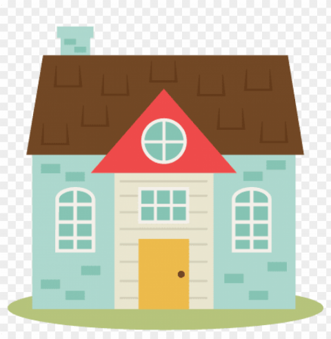 raphic download cute set svg cutting files - cute house clipart Isolated Character on Transparent PNG