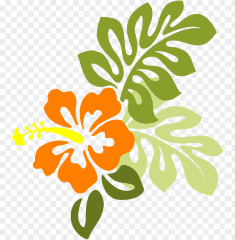 raphic library clip art at clker com vector - orange hibiscus flower clipart PNG Image with Transparent Isolated Design