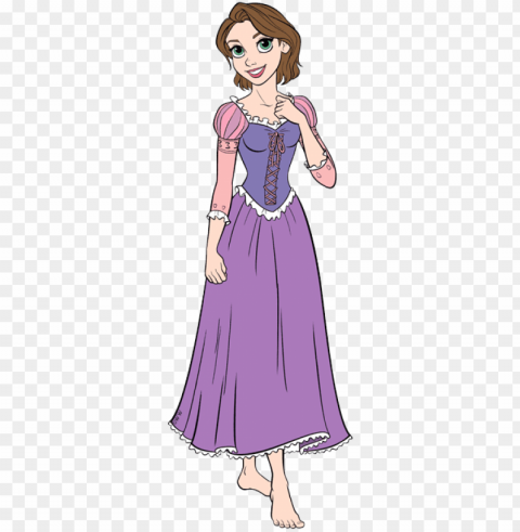 rapunzel with short brown hair - tangled the series rapunzel brown hair Isolated Item with Transparent Background PNG