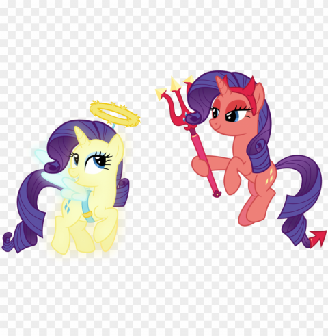 rarity angel and demon Isolated Artwork on Clear Transparent PNG