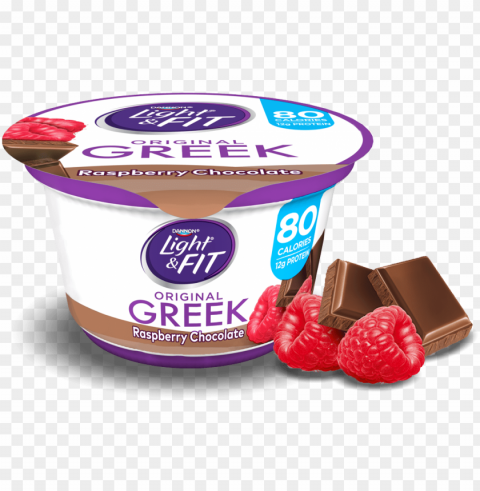 raspberry chocolate greek yogurt - dannon light and fit greek yogurt toasted marshmallow Isolated Item in Transparent PNG Format
