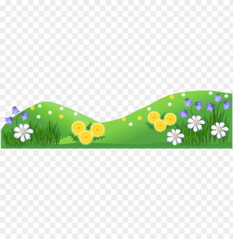 rass ground with flowers clipart - fondos de paisajes animados PNG images with no background assortment