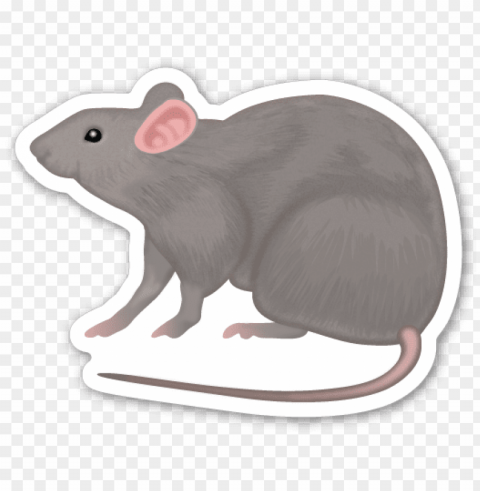 rat - rat emoji sticker Isolated Design Element in HighQuality PNG