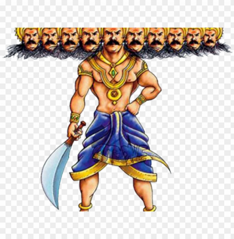 ravana clipart cartoon - ravan Transparent Background PNG Isolated Design