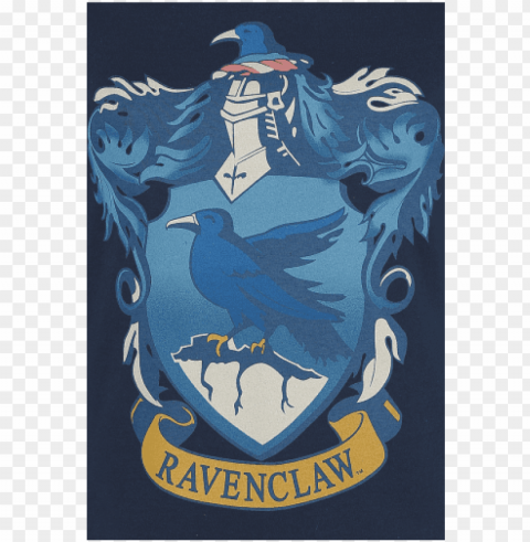ravenclaw crest camiseta azul oscuro liso 100% algodón Transparent PNG download