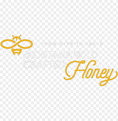 raw honey from the heart of montana - calligraphy Isolated Subject with Clear Transparent PNG