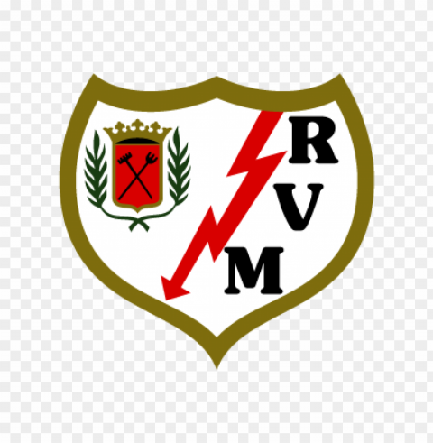 rayo vallecano de madrid vector logo Isolated Graphic on Clear Background PNG