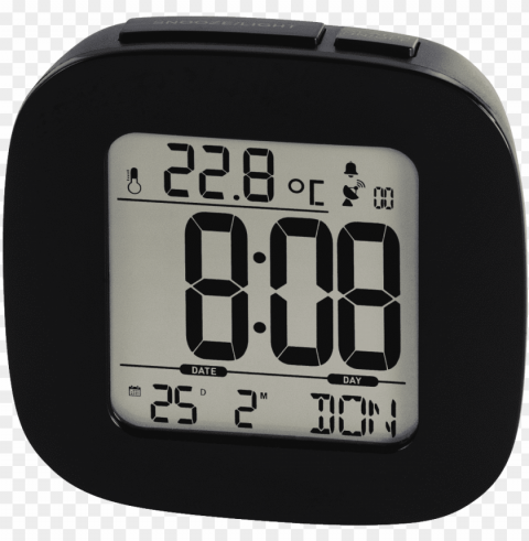 rc 45 radio controlled alarm clock black - hama zegar dcf rc45 z budzikiem czarny PNG images with no attribution