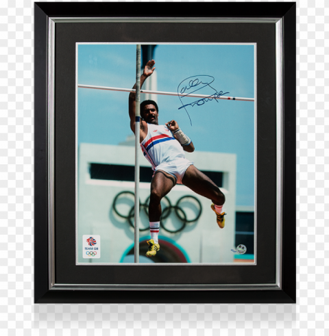 re-framed daley thompson signed and framed photo - thompson decathlo PNG files with clear background collection PNG transparent with Clear Background ID cf74275f