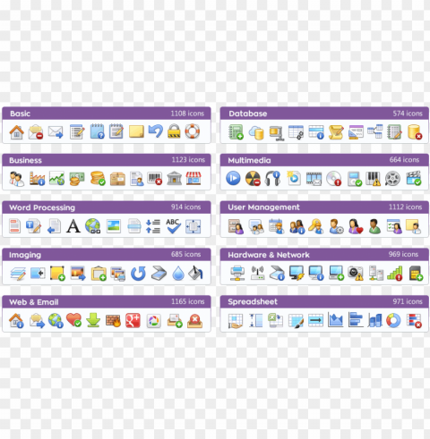 ready to use - icons of different software found in windows computer PNG images transparent pack