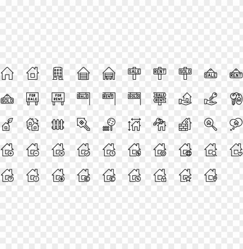 real estate for sale icons PNG Graphic Isolated on Clear Background Detail