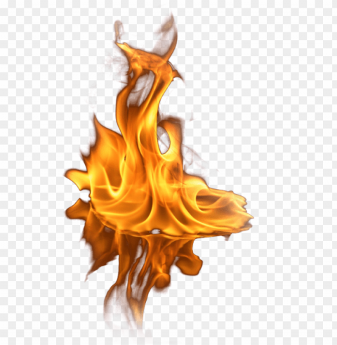 real fire flame Isolated Subject with Clear Transparent PNG