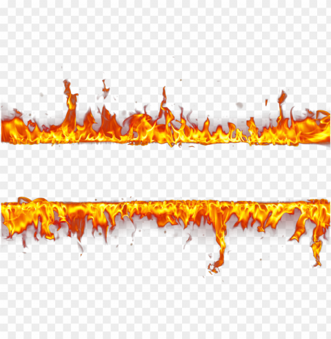 real fire flame border Clear Background PNG Isolated Element Detail