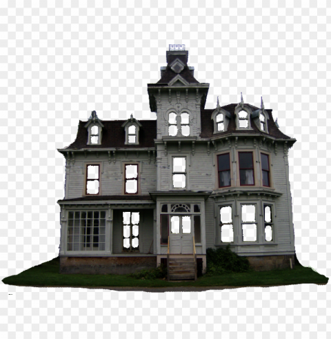 real old abandoned mansion house Clear Background PNG Isolation