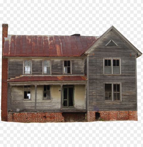 real old wooden abandoned house Clear background PNGs