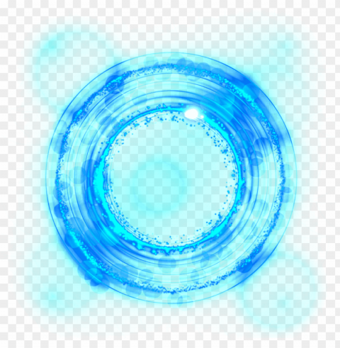 realistic blue circle decorative - circulos de fuego azul Isolated Character in Transparent PNG
