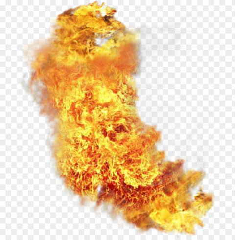realistic flame - fire Isolated Design Element on Transparent PNG