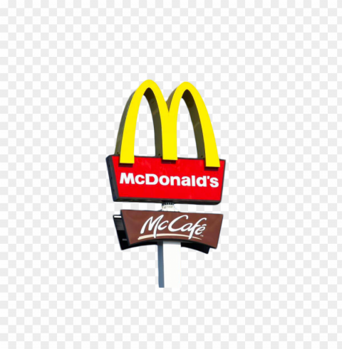 Realistic Mcdonalds Mccafe Street Sign Clear Pics PNG