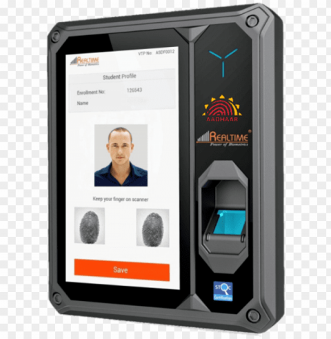 realtime t502 w aadhaar enable biometric attendance - realtime aadhaar enabled biometric Transparent Background Isolation in PNG Image