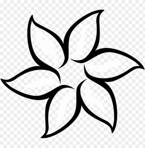 reat template for flower craft ideas - simple flower outline PNG Image with Transparent Isolation