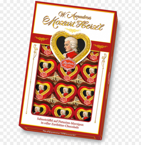 reber mozart herz'l packung - mozart kugel ClearCut Background PNG Isolated Item