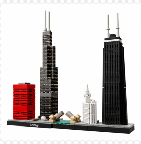 recreate chicago's blend of historical and modern architecture Transparent PNG Isolated Item