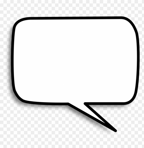 rectangle empty outline cartoon speech bubble Clear PNG graphics