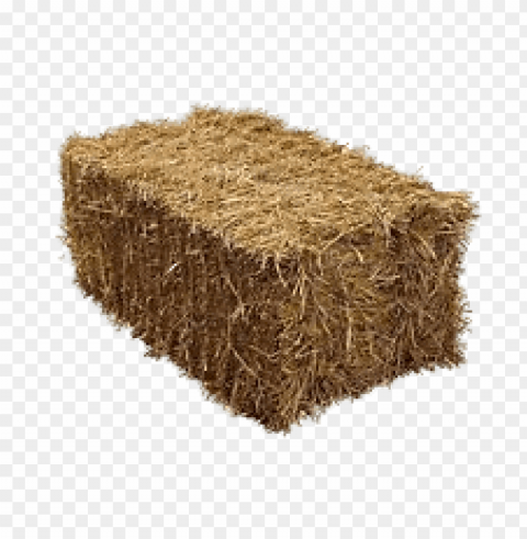rectangular straw bale Isolated Item on Transparent PNG Format