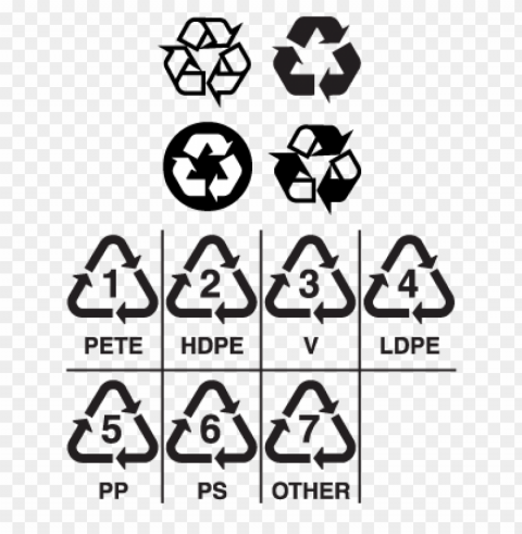 recycling symbols vector free PNG images with transparent overlay