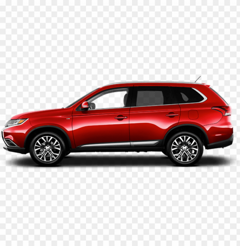 red 2018 mitsubishi outlander Isolated Subject with Clear Transparent PNG