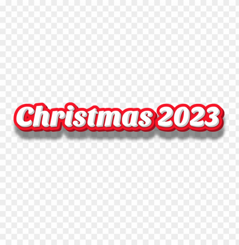 red 3d christmas 2023 PNG graphics with alpha channel pack
