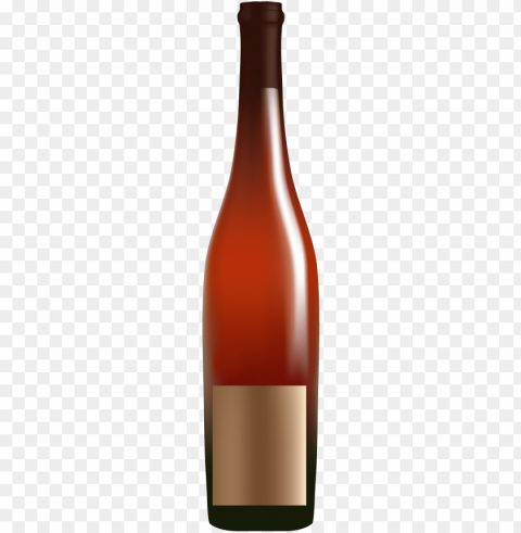 red alcohol bottle clipart - glass bottle PNG transparent graphic