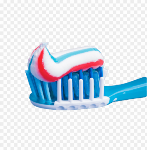 red and blue toothpaste on brush Transparent PNG images wide assortment