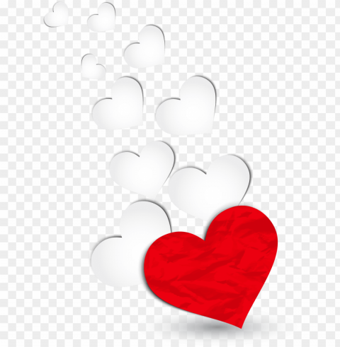 red and white hearts decoration clipart picture - heart PNG with no registration needed
