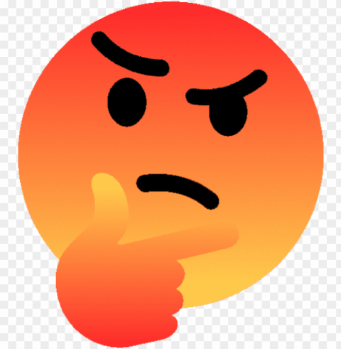 red angry emoji the emoji - thinking emoji deep fried PNG images for merchandise