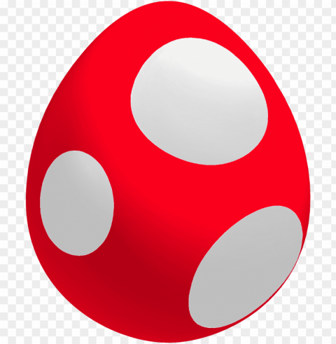 red baby yoshi egg - red yoshi egg PNG for social media