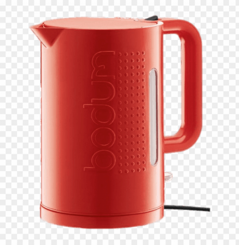 Red Bodum Kettle PNG Files With No Backdrop Wide Compilation