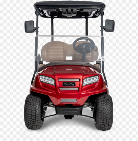 red club car front view buggy golf cart ClearCut Background PNG Isolated Subject
